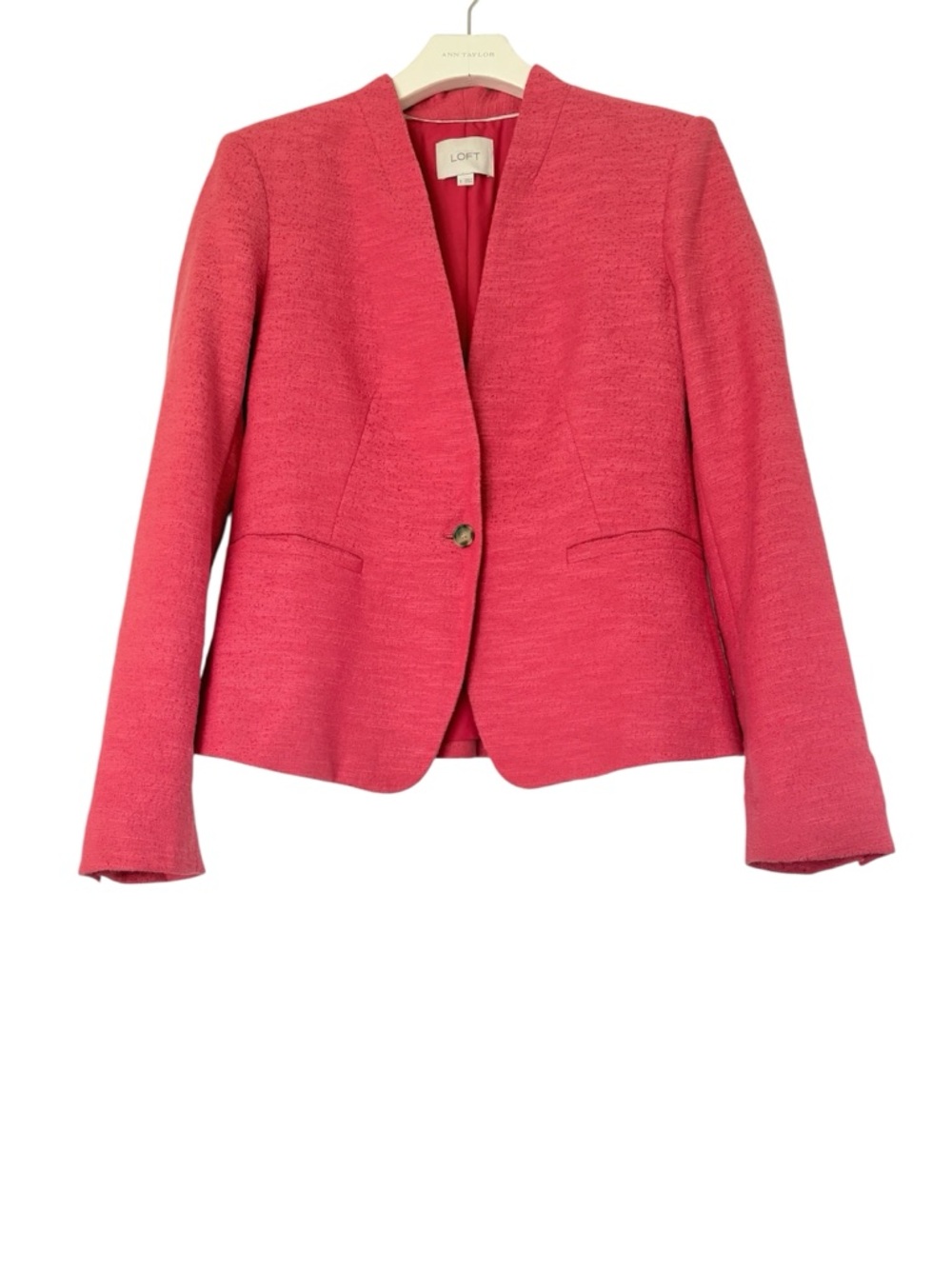 LOFT Coral Textured Blazer - Size 8
